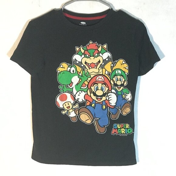 Old Navy Nintendo Super Mario World Black Short Sleeve Tee T Shirt - Picture 2 of 7
